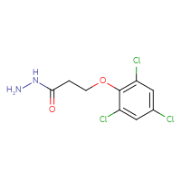 Chemical structure of 3-(2,4,6-trichlorophenoxy)propanehydrazide - CSSB00005764691