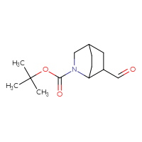 Chemical structure of tert-butyl 6-formyl-2-azabicyclo[2.2.2]octane-2-carboxylate - CSSB00118327756