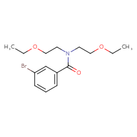 Chemical structure of 3-bromo-N,N-bis(2-ethoxyethyl)benzamide - CSSB00050743479