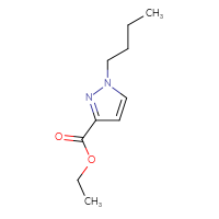 Chemical structure of ethyl 1-butyl-1H-pyrazole-3-carboxylate - CSSB02516926992
