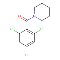 Chemical structure of 1-(2,4,6-trichlorobenzoyl)piperidine - CSSB01999373586