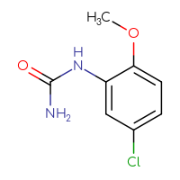 Chemical structure of (5-chloro-2-methoxyphenyl)urea - CSSB00011208896