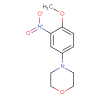 Chemical structure of 4-(4-methoxy-3-nitrophenyl)morpholine - CSSB00020630870