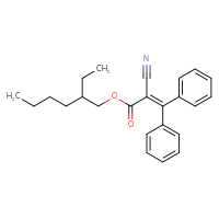 Chemical structure of 2-ethylhexyl 2-cyano-3,3-diphenylprop-2-enoate - CSSB00000041970
