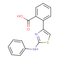 Chemical structure of 2-[2-(phenylamino)-1,3-thiazol-4-yl]benzoic acid - CSSB00025739031