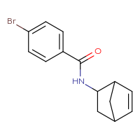Chemical structure of N-{bicyclo[2.2.1]hept-5-en-2-yl}-4-bromobenzamide - CSSB01832477693