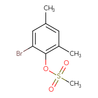 Chemical structure of 2-bromo-4,6-dimethylphenyl methanesulfonate - CSSB02316846026