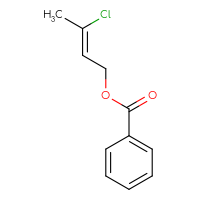 Chemical structure of (2Z)-3-chlorobut-2-en-1-yl benzoate - CSSB03440288639
