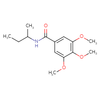 Chemical structure of N-(butan-2-yl)-3,4,5-trimethoxybenzamide - CSSB00027880696