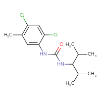 Chemical structure of 1-(2,4-dichloro-5-methylphenyl)-3-(2,4-dimethylpentan-3-yl)urea - CSSB06390114632