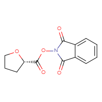 Chemical structure of 1,3-dioxo-2,3-dihydro-1H-isoindol-2-yl (2S)-oxolane-2-carboxylate - CSSB00133014916