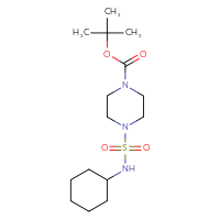 Chemical structure of tert-butyl 4-(cyclohexylsulfamoyl)piperazine-1-carboxylate - CSMB00105500018