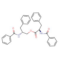 Chemical structure of (2R)-3-phenyl-2-(phenylformamido)propyl (2R)-3-phenyl-2-(phenylformamido)propanoate - CSSB20622561942
