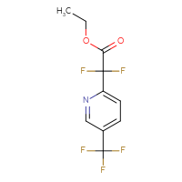 Chemical structure of ethyl 2,2-difluoro-2-[5-(trifluoromethyl)pyridin-2-yl]acetate - CSSB00025755403
