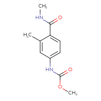 Chemical structure of methyl N-[3-methyl-4-(methylcarbamoyl)phenyl]carbamate - CSSB01992980539