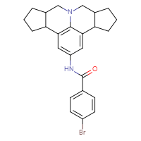 Chemical structure of N-{1-azapentacyclo[10.6.1.0³,⁷.0⁸,¹⁹.0¹³,¹⁷]nonadeca-8,10,12(19)-trien-10-yl}-4-bromobenzamide - CSSB00121721069