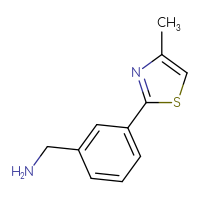 Chemical structure of 1-[3-(4-methyl-1,3-thiazol-2-yl)phenyl]methanamine - CSSB00011955913