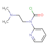 Chemical structure of N-[2-(dimethylamino)ethyl]-N-(pyridin-2-yl)carbamoyl chloride - CSSB15002727051