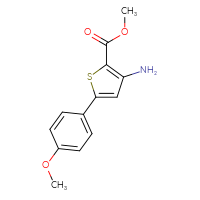 Chemical structure of methyl 3-amino-5-(4-methoxyphenyl)thiophene-2-carboxylate - CSSB00000767383