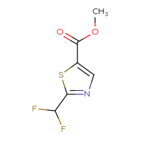 Chemical structure of methyl 2-(difluoromethyl)-1,3-thiazole-5-carboxylate - CSSB00035776046