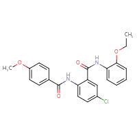 Chemical structure of 5-chloro-N-(2-ethoxyphenyl)-2-(4-methoxybenzamido)benzamide - CSSB00121621332