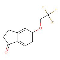 Chemical structure of 5-(2,2,2-trifluoroethoxy)-2,3-dihydro-1H-inden-1-one - CSSB00014270091