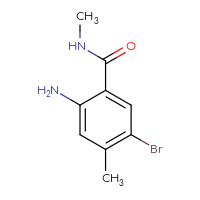 Chemical structure of 2-amino-5-bromo-N,4-dimethylbenzamide - CSSB14786374585