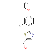 Chemical structure of [2-(4-ethoxy-2-methylphenyl)-1,3-thiazol-5-yl]methanol - CSSB06585343817