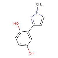 Chemical structure of 2-(1-methyl-1H-pyrazol-3-yl)benzene-1,4-diol - CSSB00102724725