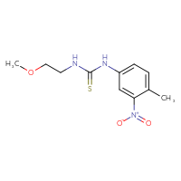 Chemical structure of 3-(2-methoxyethyl)-1-(4-methyl-3-nitrophenyl)thiourea - CSSB00103884394