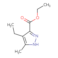 Chemical structure of ethyl 4-ethyl-5-methyl-1H-pyrazole-3-carboxylate - CSSB00052339698