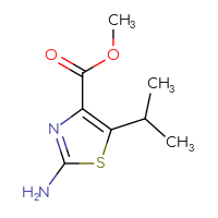 Chemical structure of methyl 2-amino-5-(propan-2-yl)-1,3-thiazole-4-carboxylate - CSSB00000718157