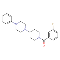 Chemical structure of 1-[1-(3-fluorobenzoyl)piperidin-4-yl]-4-phenylpiperazine - CSSB00121601290
