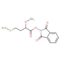 Chemical structure of 1,3-dioxo-2,3-dihydro-1H-isoindol-2-yl 2-methoxy-4-(methylsulfanyl)butanoate - CSSB06258920613