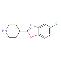 Chemical structure of 5-chloro-2-(piperidin-4-yl)-1,3-benzoxazole - CSSB00000311100