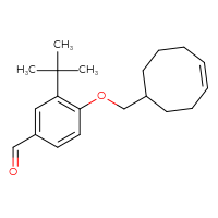 Chemical structure of 3-tert-butyl-4-{[(4Z)-cyclooct-4-en-1-yl]methoxy}benzaldehyde - CSSB21414482937
