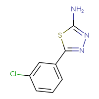 Chemical structure of 5-(3-chlorophenyl)-1,3,4-thiadiazol-2-amine - CSSB00000746038