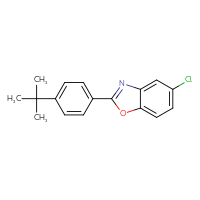 Chemical structure of 2-(4-tert-butylphenyl)-5-chloro-1,3-benzoxazole - CSSB00121645288