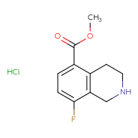 Chemical structure of methyl 8-fluoro-1,2,3,4-tetrahydroisoquinoline-5-carboxylate hydrochloride - CSSB00132302335