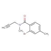 Chemical structure of 2-bromo-N,4-dimethyl-N-(prop-2-yn-1-yl)benzamide - CSSB00013048414