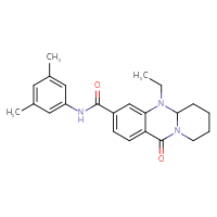 Chemical structure of N-(3,5-dimethylphenyl)-5-ethyl-11-oxo-5H,5aH,6H,7H,8H,9H,11H-pyrido[2,1-b]quinazoline-3-carboxamide - CSSB00025698676