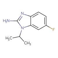 Chemical structure of 6-fluoro-1-(propan-2-yl)-1H-1,3-benzodiazol-2-amine - CSSB00011661238