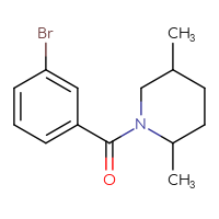 Chemical structure of 1-(3-bromobenzoyl)-2,5-dimethylpiperidine - CSSB00005992366
