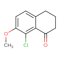 Chemical structure of 8-chloro-7-methoxy-1,2,3,4-tetrahydronaphthalen-1-one - CSSB00010133670