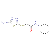 Chemical structure of 2-[(5-amino-1,3,4-thiadiazol-2-yl)sulfanyl]-N-cyclohexylacetamide - CSSB00029206679