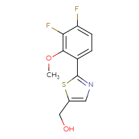 Chemical structure of [2-(3,4-difluoro-2-methoxyphenyl)-1,3-thiazol-5-yl]methanol - CSSB06581251699