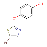 Chemical structure of 4-[(5-bromo-1,3-thiazol-2-yl)oxy]phenol - CSSB00010199193