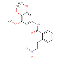 Chemical structure of 2-(2-nitroethyl)-N-(3,4,5-trimethoxyphenyl)benzamide - CSSB00025727060