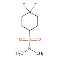 Chemical structure of 4,4-difluoro-N,N-dimethylcyclohexane-1-sulfonamide - CSSB00153253521
