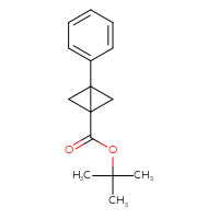 Chemical structure of tert-butyl 3-phenylbicyclo[1.1.0]butane-1-carboxylate - CSSB06654340222